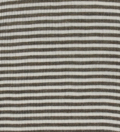Joha Bluse - Uld/Silke - Rib - Mørkebrun/Stribet