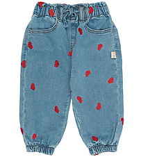 Petit Piao Jeans - PpEva - Light Blue Denim EMB