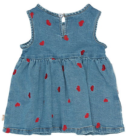 Petit Piao Kjole - PpEva - Light Blue Denim EMB