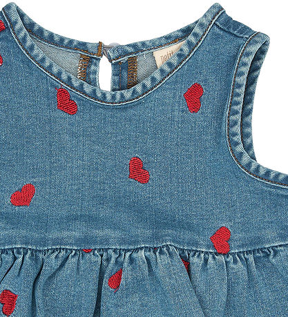 Petit Piao Kjole - PpEva - Light Blue Denim EMB