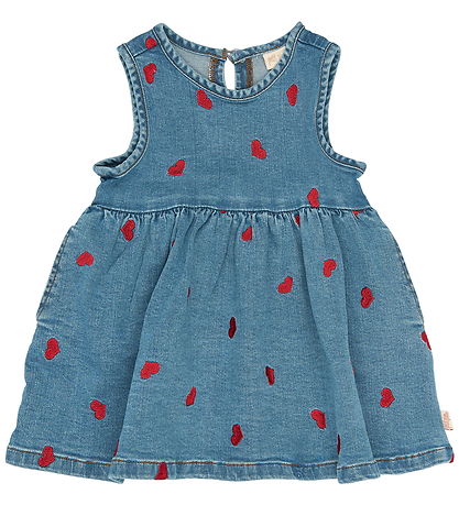 Petit Piao Kjole - PpEva - Light Blue Denim EMB
