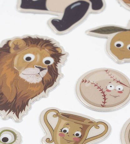 Konges Sløjd Klistermærker - Puffy - 16 Stk. - Animals