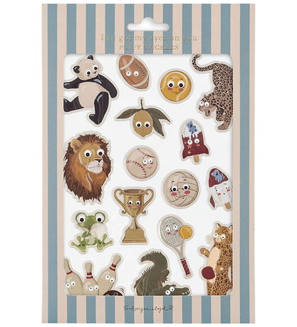 Konges Sløjd Klistermærker - Puffy - 16 Stk. - Animals