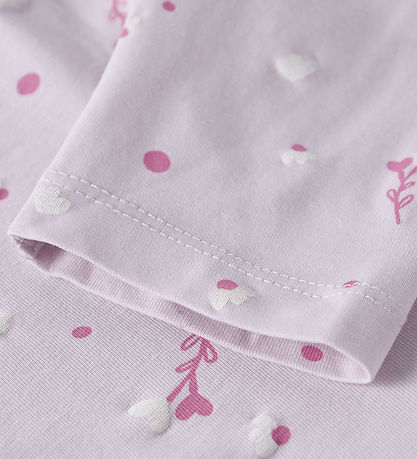 Name It Leggings - NmfVivian - Lavender Fog/White