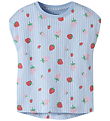 Name It T-shirt - NmfVigga - Chambray Blue/Striped