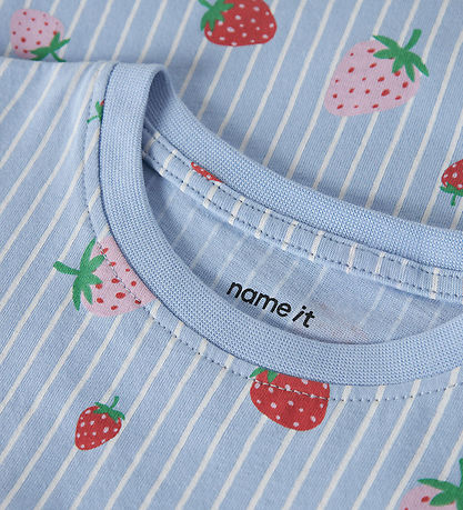 Name It T-shirt - NmfVigga - Chambray Blue/Striped