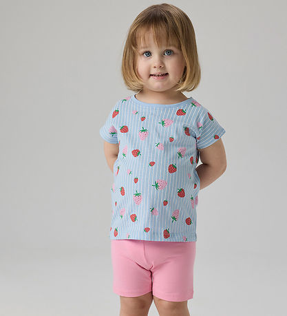 Name It T-shirt - NmfVigga - Chambray Blue/Striped