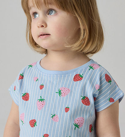 Name It T-shirt - NmfVigga - Chambray Blue/Striped