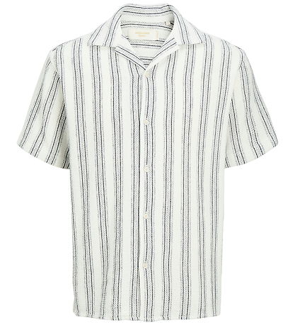 Jack & Jones Skjorte - JjeCoba - Cloud Dancer/Stripes