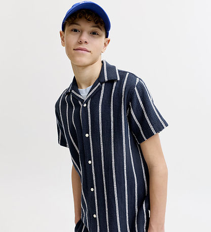 Jack & Jones Skjorte - JjeCoba - Sky Captain/Stripes