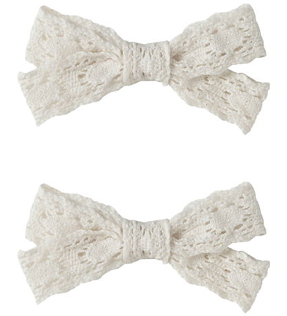 Lil Atelier Hårspænder - 2-pak - NmfAcc - Lola - Coconut Milk
