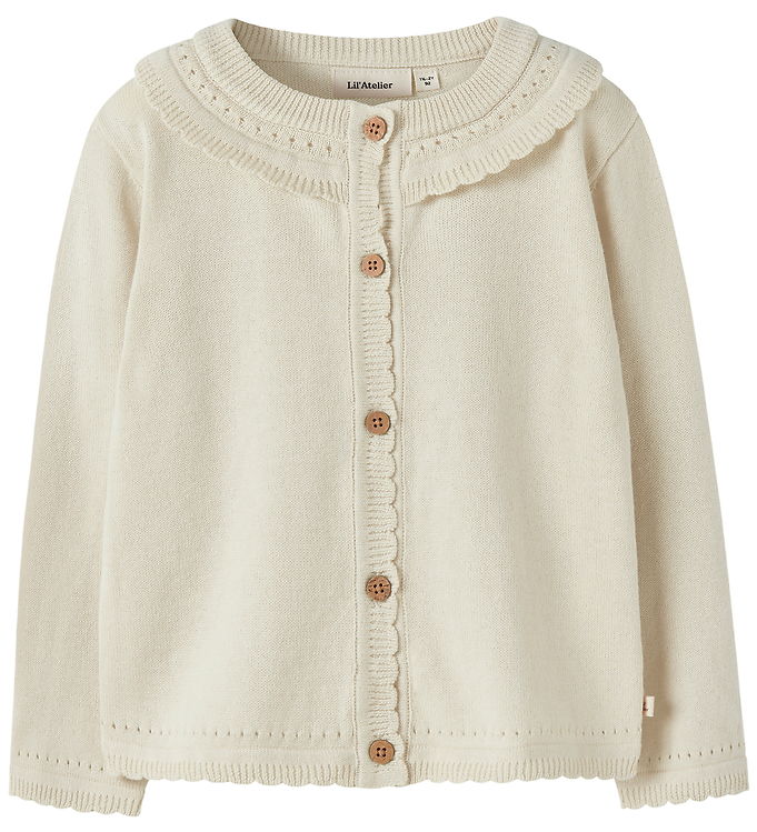 Lil Atelier Cardigan - Strik - NmfHalo - Coconut Milk
