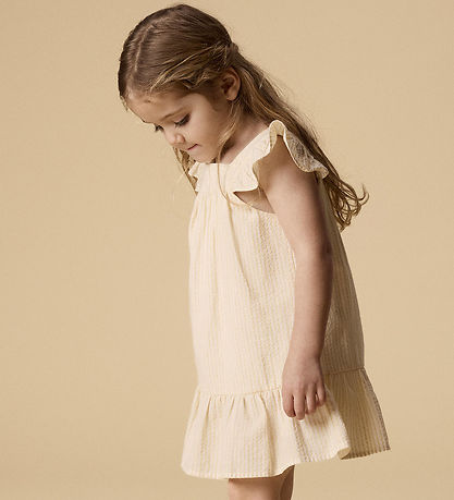 Lil Atelier Kjole - NmfFolly - Coconut Milk/Sahara Sun