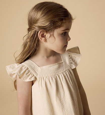 Lil Atelier Kjole - NmfFolly - Coconut Milk/Sahara Sun