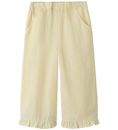 Lil Atelier Bukser - Wide - NmfFolly - Coconut Milk/Sahara Sun