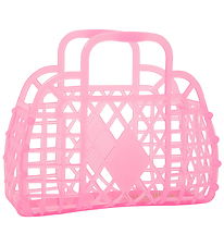 Sun Jellies Mini Foldekurv - Retro - Neon Pink
