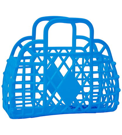 Sun Jellies Mini Foldekurv - Retro - Royal Blue