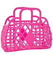 Sun Jellies Mini Foldekurv - Retro - Berry Pink