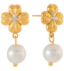 By Stær Øreringe - Perla - Forgyldt