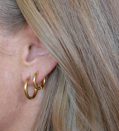 By Stær Øreringe - Emmy - Lille - Forgyldt