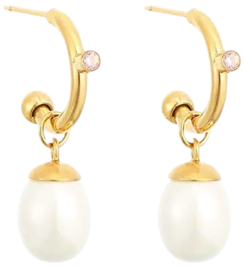 By Str Boucles doreilles - Serena - Plaqu or - By Str - UneTaille - Bijoux 27$