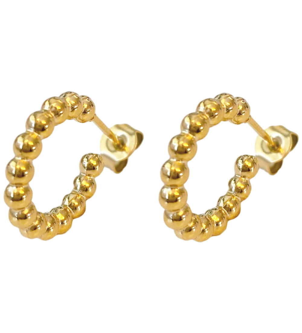 By Str Boucles doreilles - Regitze - Plaqu or - By Str - UneTaille - Bijoux 27$