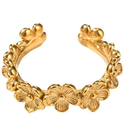 By Stær Ring - Flower - Forgyldt