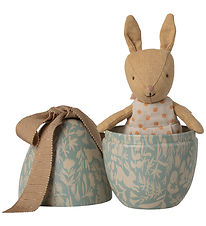 Maileg Påskeæg m. Mikro Kanin - Lille - Dusty Blue