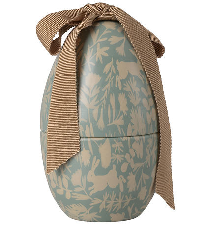 Maileg Påskeæg m. Mikro Kanin - Lille - Dusty Blue