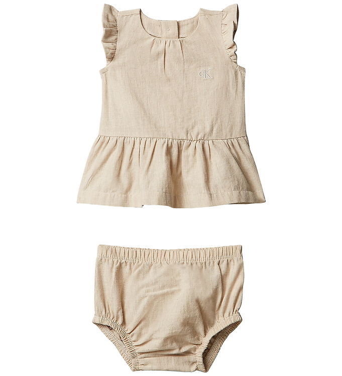 Calvin Klein Kjole m. Bloomers - Oatmeal Grey