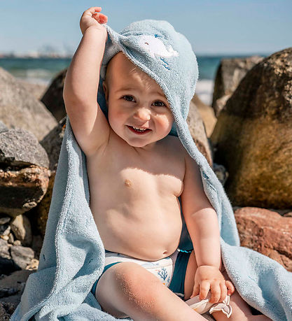 Filibabba Badehåndklæde m. Hætte - Christian's Whale Tales