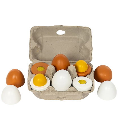 MaMaMeMo Legemad - Træ - Store Æg I Bakke