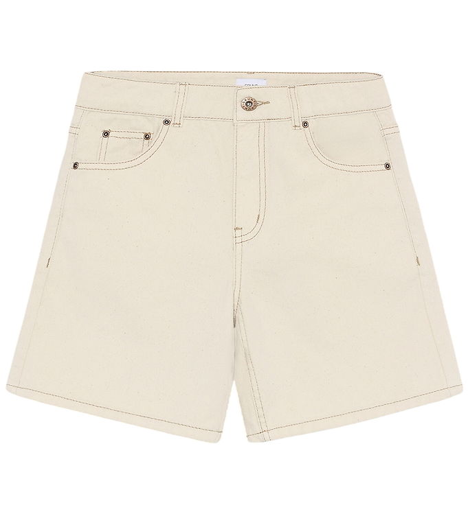 Grunt Shorts - Denim - GrGlori - Mid-Rise - Raw White