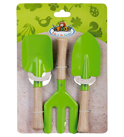 Kids in the Garden Børne Haveredskabssæt - 3-pak - Grøn