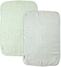 Leander Pusleunderlag - 2-pak - Pearl Grey/Sage Green