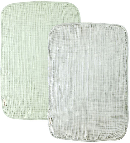 Leander Pusleunderlag - 2-pak - Pearl Grey/Sage Green
