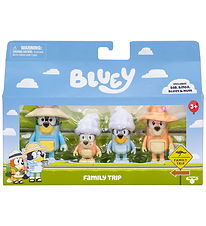Bluey Figure - Familie Telt-tur - 4-pak