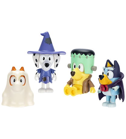 Bluey Figurer - 4-pak - Halloween Udklædningsfest
