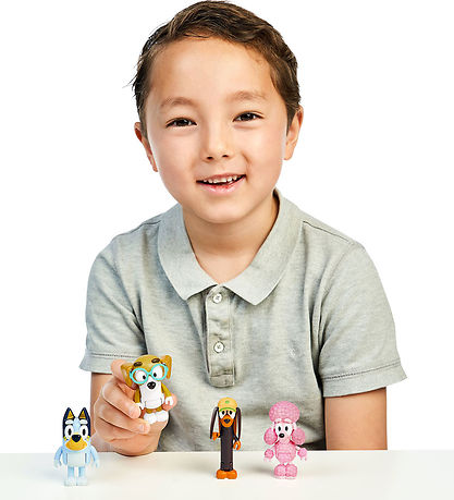Bluey Figurer - 4-pak - Bluey's Venner