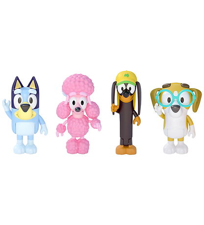 Bluey Figurer - 4-pak - Bluey's Venner