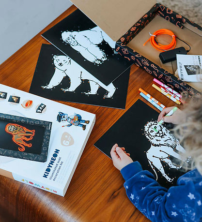 Kidywolf Vægdekorationssæt - Kidyneon - Neon Light Creative - An