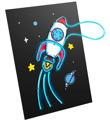 Kidywolf Vægdekorationssæt - Kidyneon - Neon Light Creative - AK