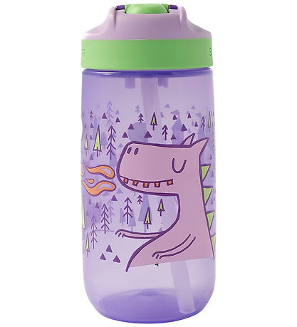 Sistema Drikkedunk - Easy Sip - 500 ml - Lilla/Grøn m. Print
