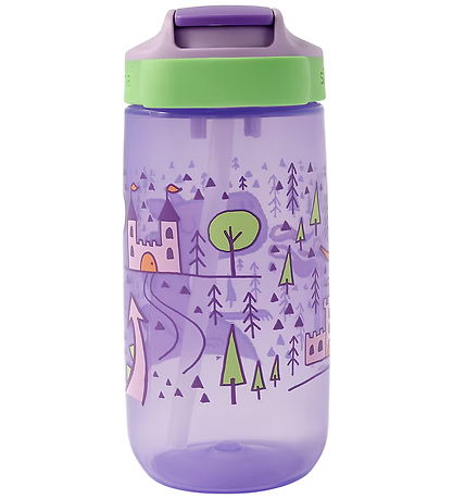 Sistema Drikkedunk - Easy Sip - 500 ml - Lilla/Grøn m. Print