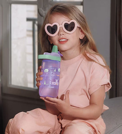 Sistema Drikkedunk - Easy Sip - 500 ml - Lilla/Grøn m. Print