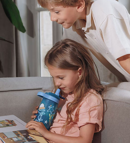 Sistema Drikkedunk - Easy Sip - 500 ml - Blå m. Print