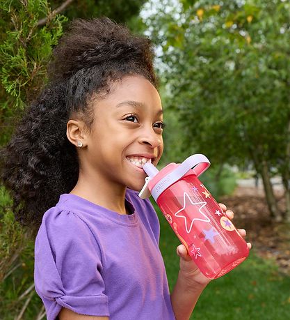 Sistema Drikkedunk - Easy Sip - 500 ml - Rosa/Lilla m. Print
