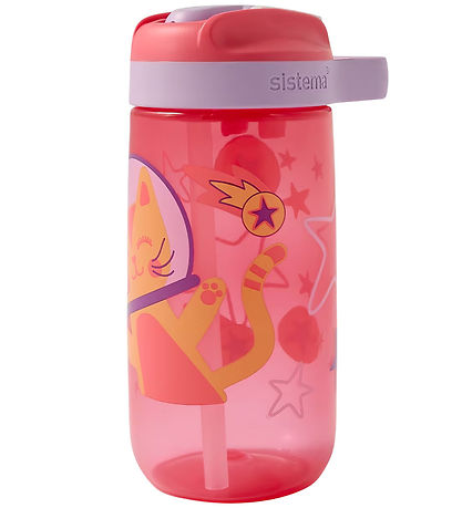 Sistema Drikkedunk - Easy Sip - 500 ml - Rosa/Lilla m. Print