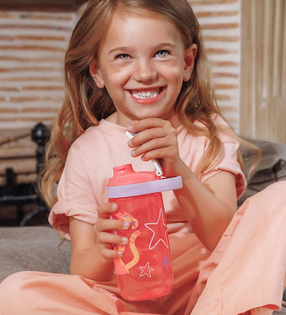 Sistema Drikkedunk - Easy Flow - 500 ml - Rosa/Lilla m. Print