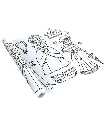 MierEdu Kæmpebanner Til Farvelægning - Prinsesser